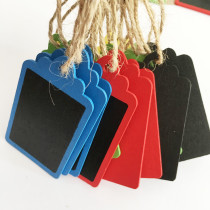 7cm20 bag color small blackboard listed handmade DIY wood chip home craft decoration photo album with hemp rope