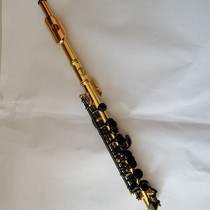 Western copper tube gold body Piccolo instrument black body Nickel key plated C- tone color flute exported to the United States real Ebony test