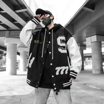 Spring 2022 new high street fat mens tide size baseball suit loose fat plus plus splicing jacket jacket