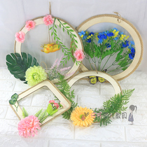 Fangyuan ring hanging pastoral style creative kindergarten decorative wall decoration linen rope handmade materials Huanchuang decorative supplies