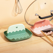 Kitchen Multifunction Countertop Pan Lid Rack Spoon Cushion Tothezer Home Sit-In-Pan Shovel Chopping Block Containing Shelf