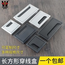 Desk threading empty cover 7 open hole conference table decorative brush threading box desktop damping rectangular durable table