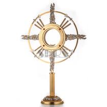  Catholic relics Imported from Italy Liturgical supplies Eucharist Light Monstrance Cross Wheat ear 80cm large