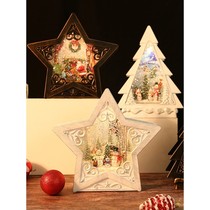 Christmas children can send lighting crystal ball music box Birthday gift girl music box snowflake rotating new style