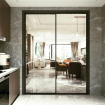 Imperial custom sliding door balcony kitchen partition very narrow frame glass door aluminum alloy folding door 45 two-track