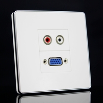 Silver Edge 86 Two-Position VGA Audio Solder-Free Panel Solder-Free VGA Double Hole Lotus Audio Socket with Screw