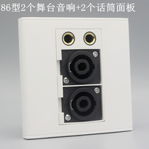 Type 86 dual stage audio with dual microphone panel ohm head high power speaker with 6 35 microphone audio socket