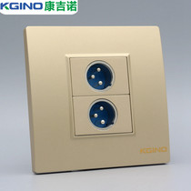 Champagne color 86 type two-position XLR male socket Gold 2 solder-free microphone cannon combined panel