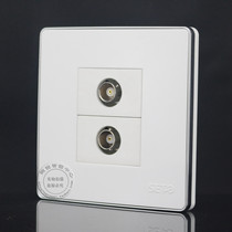 Silver edge 86 type 2 BNC combination panel Surveillance video panel Surveillance audio socket wall panel