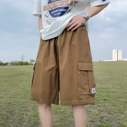 Японские летние шорты, ретро штаны для отдыха, свободный прямой крой