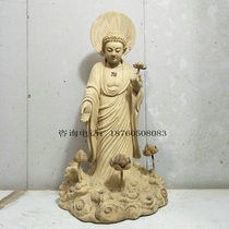 Amitabha Buddha Buddha statue ornaments Camphor wood carvings Western bliss leader Nanmozhi statue Buddha Handicraft boutique