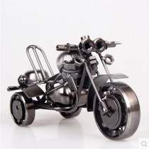  Wrought iron three-wheeled motorcycle model pendulum Metal crafts creative home decoration gifts birthday gifts two colors