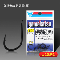 Japan imported gamakatsu Gamacaz fish hook Ise (black) with barbed hook fishing gear