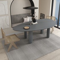 Nordic Full Solid Wood Desk Oval Light Extravagant Desk Computer Desk Designer Talks Table Denmark Long Table