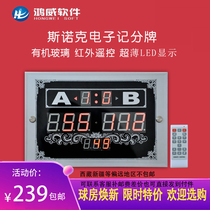 Hongwei Chinese 107 English Snooker ultra-thin LED billiards remote control electronic scoreboard scoreboard