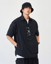Spot TANOXI CORDURA POLO T015 DuPont function outdoor waterproof half zipper white short sleeve