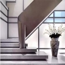 Jibu stairs steel plate guardrail Black carbon steel guardrail Steel plate guardrail coil ladder steel structure guardrail J5