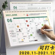 2021 calendar creative desktop decoration desk calendar 2020 small calendar This plan punch calendar printing custom simple small fresh ins wind mini large lattice Graduate school note desk calendar