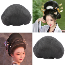 Ancient costume ancient wig female hair bun ancient style hair decoration fairy noble concubine shape ingot hair bag phoenix crown Hanfu headdress full