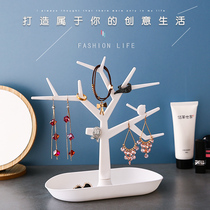 Desktop jewelry rack jewelry storage box display shelf creative ornaments Nordic antler necklace display rack finishing table