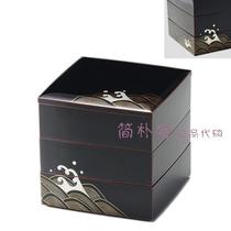 EMS direct delivery:made in Japan high-end wooden Echizen lacquerware 5 inch Japanese 3-layer multi-purpose lacquerware box