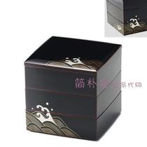  EMS direct delivery:made in Japan high-end wooden Echizen lacquerware 5 inch Japanese 3-layer multi-purpose lacquerware box