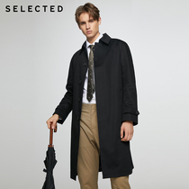 SELECTED Slade trendy minimalist lapel business long windbreaker coat T)420321048