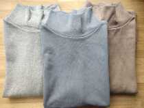 Foreign trade export Japanese Lady cotton vest loose and fat version of the shoulder high collar clothes high cotton texture is good