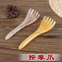 Head Massage Claws Pushback Five Paws Comb Five Teeth Resin Honeywax Head Therapy Comb Long Handle Shoulder neck Back point Rod Five Fork