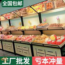 Wooden steel wood fruit shelf Fruit and vegetable rack Fruit and vegetable rack Fruit store shelf Supermarket shelf Bulk display shelf
