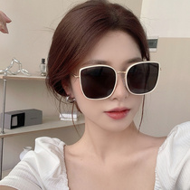 Sunglasses women 2021 New Square white polarized sun glasses small red book net Red fashion big face thin glasses