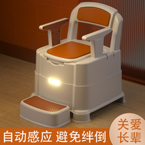 Elderly bedside toilet Removable patient toilet Pregnant woman Indoor toilet Rural elderly care deodorant chair