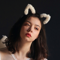 Zhang Gongzis shop lingerie accessories plush rabbit ears black and white two-color Cat Girl uniform temptation passion