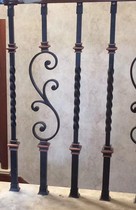 Lian Lian stairs Indoor stairs Simple fashion single flower type wrought iron fence LSTYHL-01010