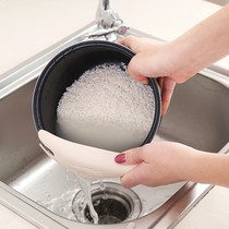 Mixing Rod rice spoon drain rice washing machine long handle stirring spoon washing rice sieve kitchen supplies household rice artifact