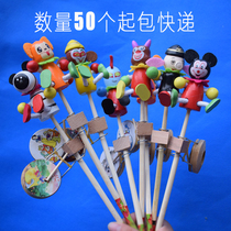 Special offer a large number of stalls supply toy puppet shaking drum shook drum puppet drum cartoon wooden man shaking drum drum