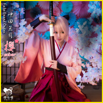 (漫 咕噜噜)Fate Grand Order Okita Soji COS Sakura Saber Okita Soji COS Suit