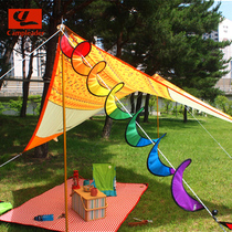 Outdoor Korean colorful wind strip camping windmill toy waterproof Christmas flag lanyard decoration camp wind tube