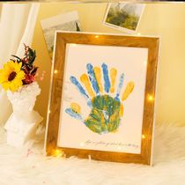 Couple handprint photo frame hand in hand for life handmade diy color material package commemorative gift palm print decoration