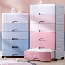 Thickened plastic drawer containing cabinet lockers Home Multilayer Children Wardrobe Finishing Box Five Bucket Cabinets