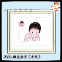 Door-to-door haircut hair field Production Tire Brush Custom Tire Fur Painting < ZYX Pretty Baby Hand Painted > Fetal Hair Painting