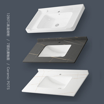 Ceramic wall-mounted bathroom cabinet semi-embedded single basin integrated rock plate toilet wash wash wash wash basin