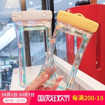 2021 mobile phone waterproof bag diving cover touch screen underwater camera airbag floating swimming set Apple Huawei GM