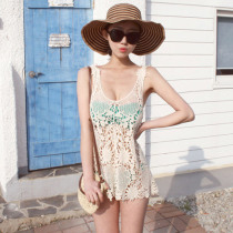 Island resort bikini swimsuit blouse sunscreen beach coat vest dress bikini Hollow shirt