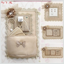 Dust cover wall sticker Wall decorative cover simple switch protective cover European non-stick switch lace double switch guest