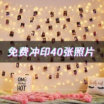 Dormitory clip Net red photo wall clip hanging non-scarred bedroom hemp rope hanging photo girl room decoration photo frame