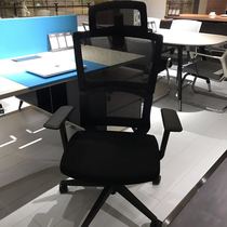 Guojing office furniture black reinforced fiber mesh nylon five-star foot configuration independent research and development waist support