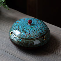 High-end ashtray Advanced Sensation Creative Individuality Trend Retro Anti-Fly Ash Smoke-proof Domestic Chinese Ashtray Big