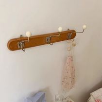 vintage Korea ins wall hanging coat adhesive hook decoration homestay coffee clothing store medieval solid wood hanger