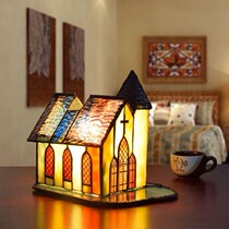 Wedding gifts American creative retro small house Bedroom bedside night light Church night light Gospel gift